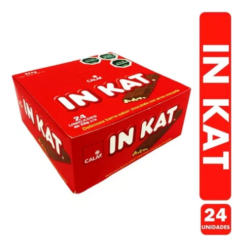 Chocolate In Kat Calaf Caja 24 Unidades X 26gr Inkat