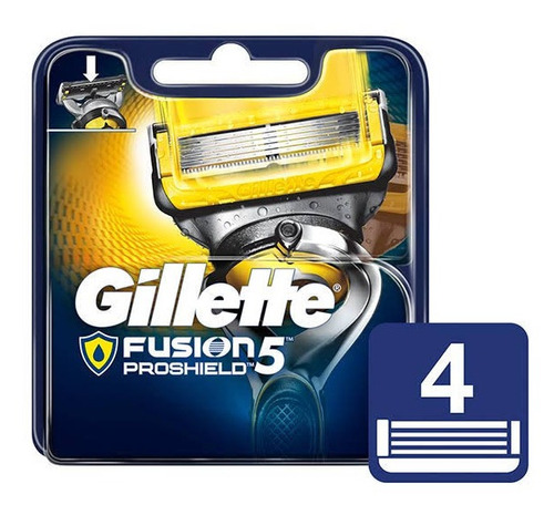 Cartuchos Para Afeitar Gillette Fusion 5 Proshield 4 Unid.