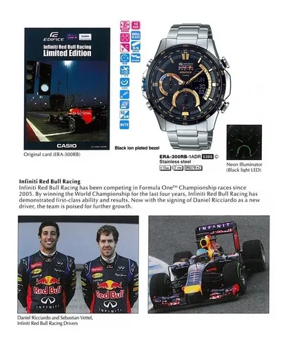 Casio Edifice Red Bull F1 Edici n Limitada Era 300rb 1adr Env o