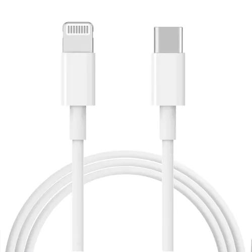 Cable Usb C A Lightning 1 Metro iPhone Certificado Apple Mfi Color Blanco