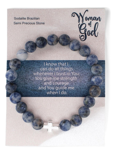 Dicksons Woman Of God Cross Blue Talla Única Brazalete De Pi