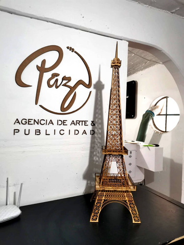 Torre Eiffel De 1 Metro Modelo Original, Mdf 3 Mm