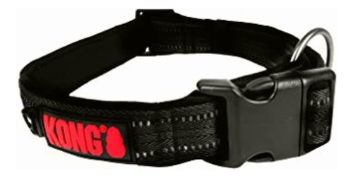 Kong Collar Suave De Nylon Negro Grande