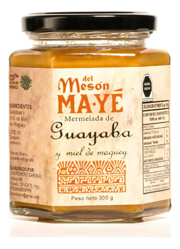 Mermelada Guayaba C/miel Maguey 300g Artesana Del Mesón Mayé