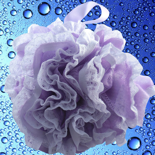 Loofah-bath-sponge Lace-mesh Set 2-scrubs-in-1 Por Shower