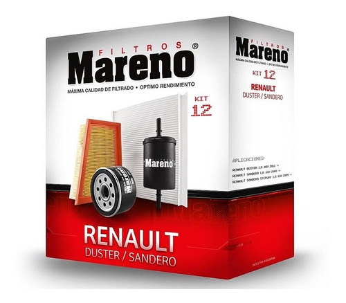 Kit De 4 Filtros Mareno Sandero Stepway 1.6 16v - Maranello