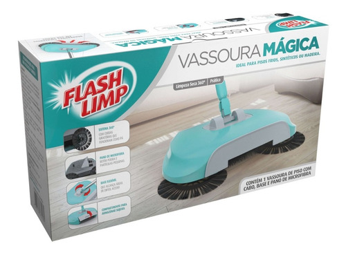 Vassoura Magica Original Flash Limp Vare Facil Casa Limpa