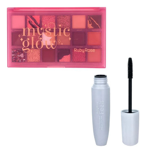 Base de maquiagem Ruby Rose hb1068+hb507 Combo Paleta De Sombras + Máscara P/Cílios