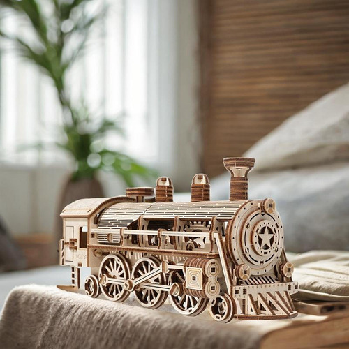 Rompecabezas De Madera 3d, Modelo De Tren De, Juguete De