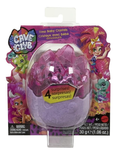 3 Piezas De Cave Club Dino Baby Crystals Con 4 Sorpresas