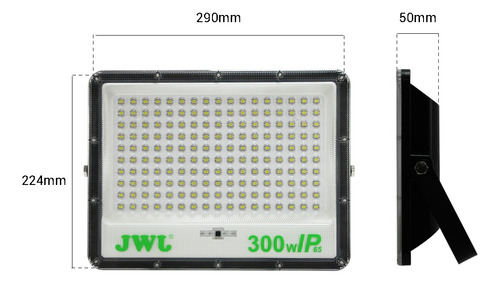 2 Reflectores Led 300w Luz Blanca Con Panel Solar Ip65 Negro Blanco Frío