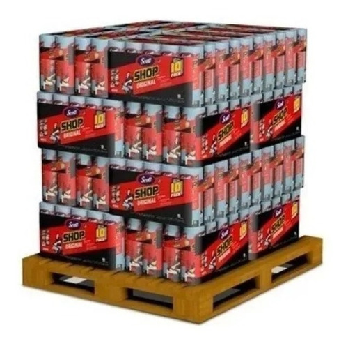 10 Rollos Toalla Scott Shop Original Paño Multiusos