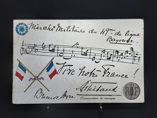 Carta Postal Argentina - Francia Patriótica Antigua Única 10