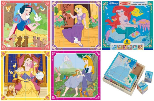 Rompecabezas Disney 6 En 1 Princesas Cubos - Dalucito Store