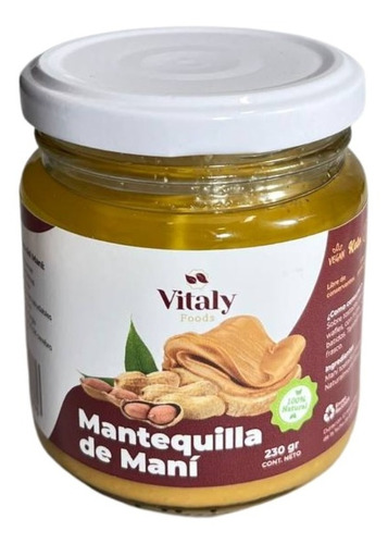 Mantequilla De Maní Keto Con Alulosa 230 Gr Vitalyfoods