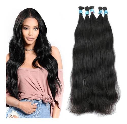 Cabello Humano Natural Recto Cabello Virgen A Granel 60cm 50