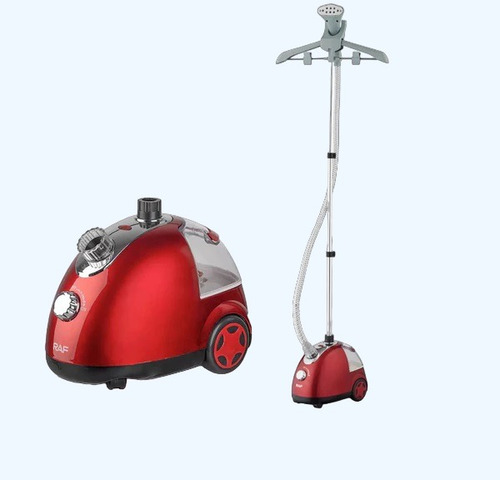 Plancha De Ropa Vertical A Vapor Con Ruedas 1700w Raf R.3037 Color Rojo