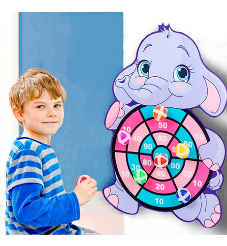 Juego Tablero Tiro Al Blanco Diana Niños Infantil Elefante