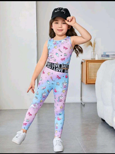 Bello Conjunto De Niña Unicornio