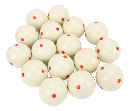 Pelotas Para Práctica De Pool, De Resina, Con Punto, 16 Pzs.