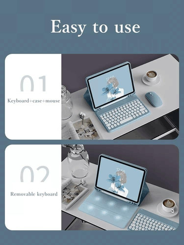 Funda De Teclado Para Galaxy Tab A9+ De 11 Pulgadas Con Tecl