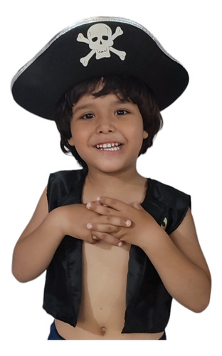 Chapéu Pirata Infantil - Carnaval, Halloween, Festa