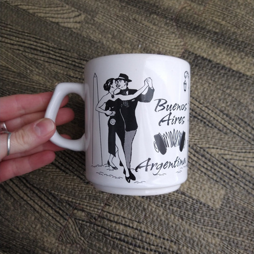 Taza De Cerámica Blanca Tango Buenos Aires Argentina