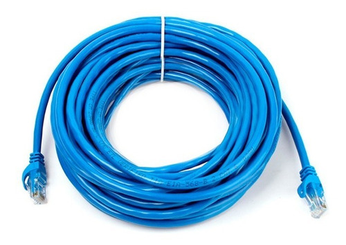 Cable De Red Utp Patch Cord Categoría 6 20 M Azul