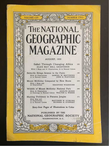 Revista National Geographic Agosto 1953