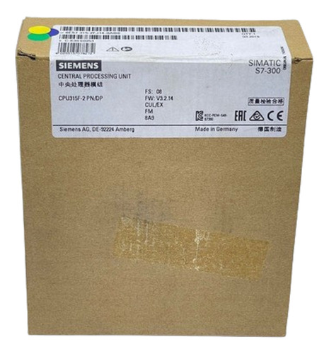 6es7 315-2fj14-0ab0 Clp S7-300 Cpu315f-2 Pn/dp Siemens