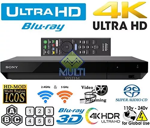 Reproductor de Blu Ray de Red Multi Región Sony Ubp X700E Hdr 4K