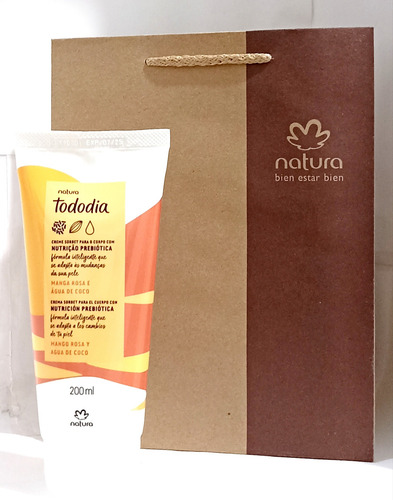 Crema Hidratante Corporal Natura Tododia Mango Rosa 200ml. Ucuuba