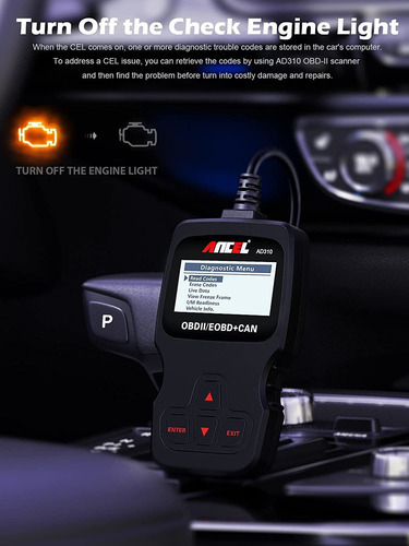 Escáner Obd Ii Universal Mejorado Ancel Ad310 Classic...