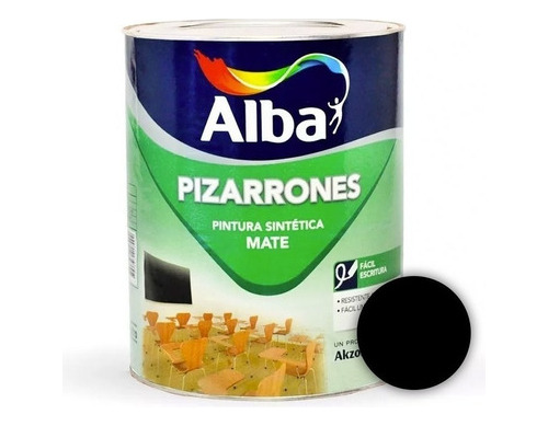 Pintura Para Pizarron Color Negro Mate X 1lt Alba - Prestigio