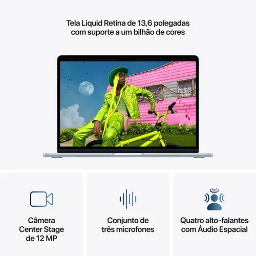 Mackbook Air 13 Polegadas Apple Macbook Air 13 Chip M5 16gb 1tb Azul-céu | Parcelamento sem juros