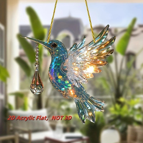 Colgante De Colibrí Plano En Forma De C Para Decoración De C