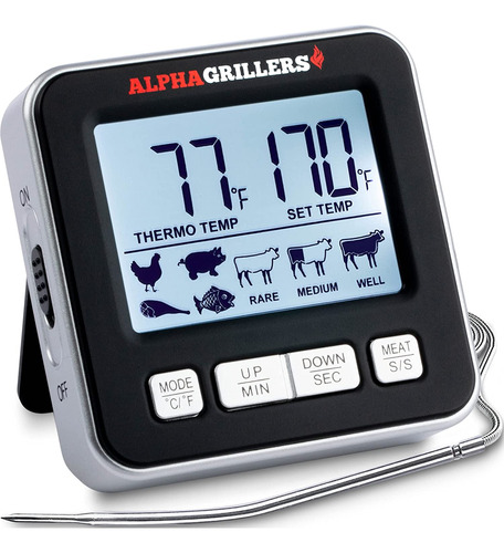 Alpha Grillers Termómetro Para Alimentos Y Carne Para Horn..