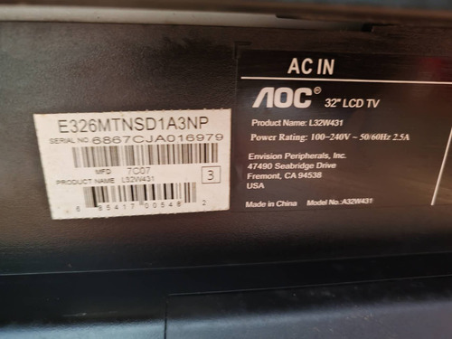 Tv Aoc 32 Pulgadas (Usado)