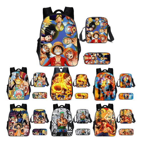 Mochila Anime 3pcs/set +bolsa De Ombro+estojo De Lápis