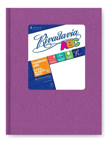 Cuaderno Rivadavia Abc 98h Rayado Lila