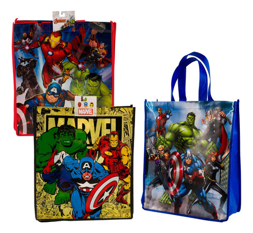 Marvel Pack 3 Bolsas Reutilizable Diferentes Modelos