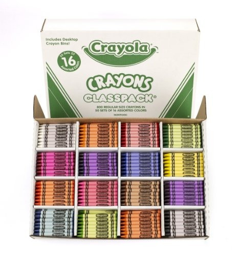 Crayola Bulk Crayons, 800 Count Classpack, 16 Colores Surtid