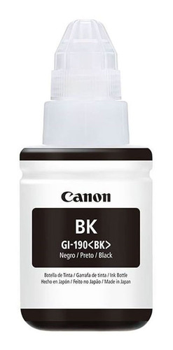 Botella De Tinta Gi-190 Black Para Impresora Canon