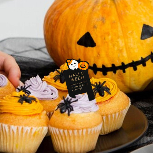 5 X 50 Piezas De Adornos Para Cupcakes De Halloween Para