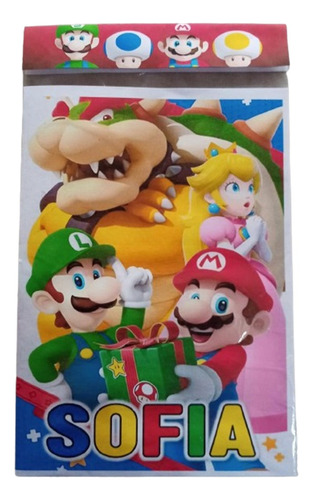 2 Libros Para Colorear Personalizado Mario Bross Juegos