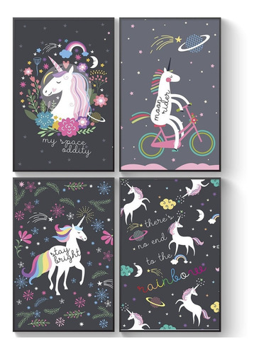 Vinilo Decorativo Pared [764mwzny] Unicornio