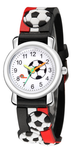 Reloj De Cuarzo Con Estampado De Fútbol Para Niños R Fashion