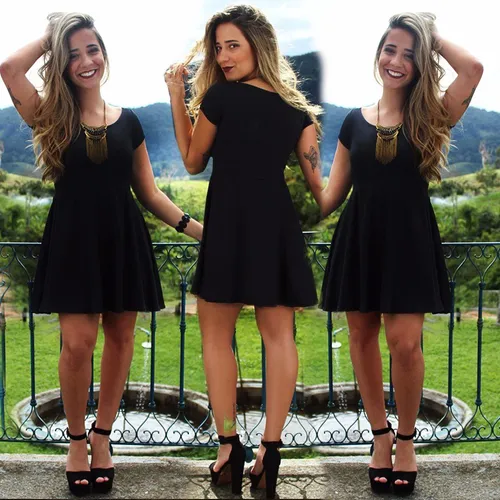 Vestido feminino rodado princesa cintura marcada 2025