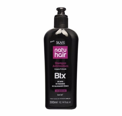 Shampoo Antirresíduos Natu Hair Limpeza Profunda Btx 300ml