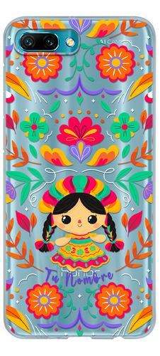 Funda Para Honor Diseño Mexicano Muñeca Lele Flores Nombre